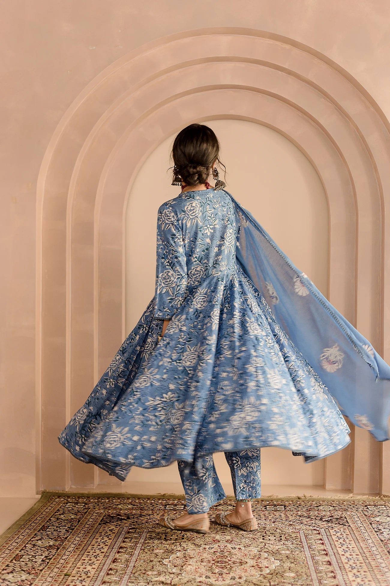 Shaila Blue Anarkali Set