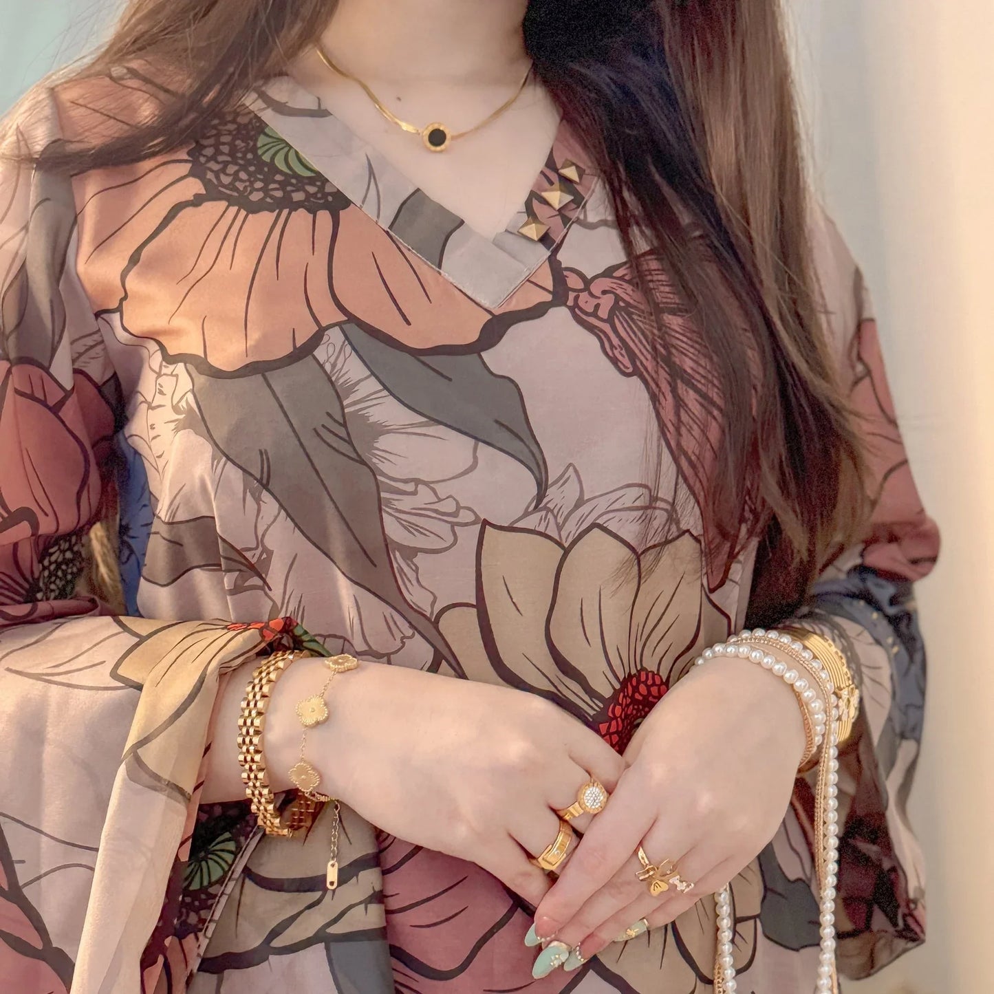 Muslin Mocha Mousse Kurta Set