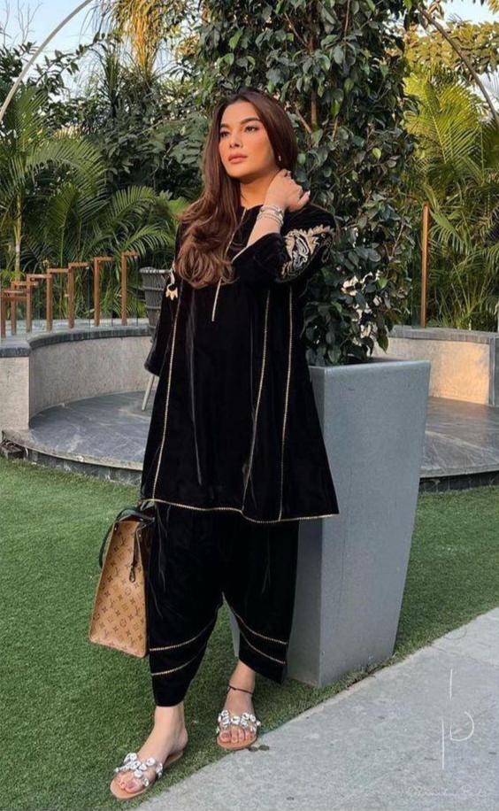 Velvet Embroidery Cord Set – Jaipuri Cotton - Main Image