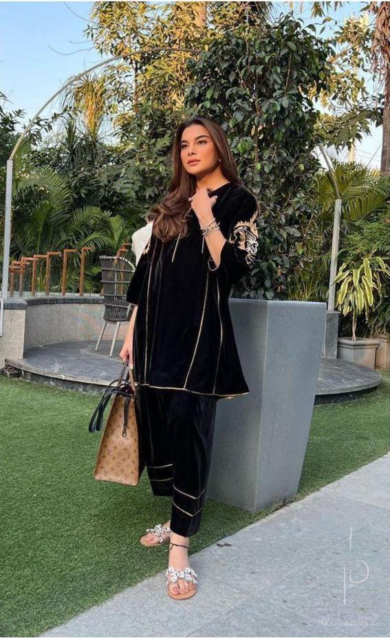 Velvet Embroidery Cord Set