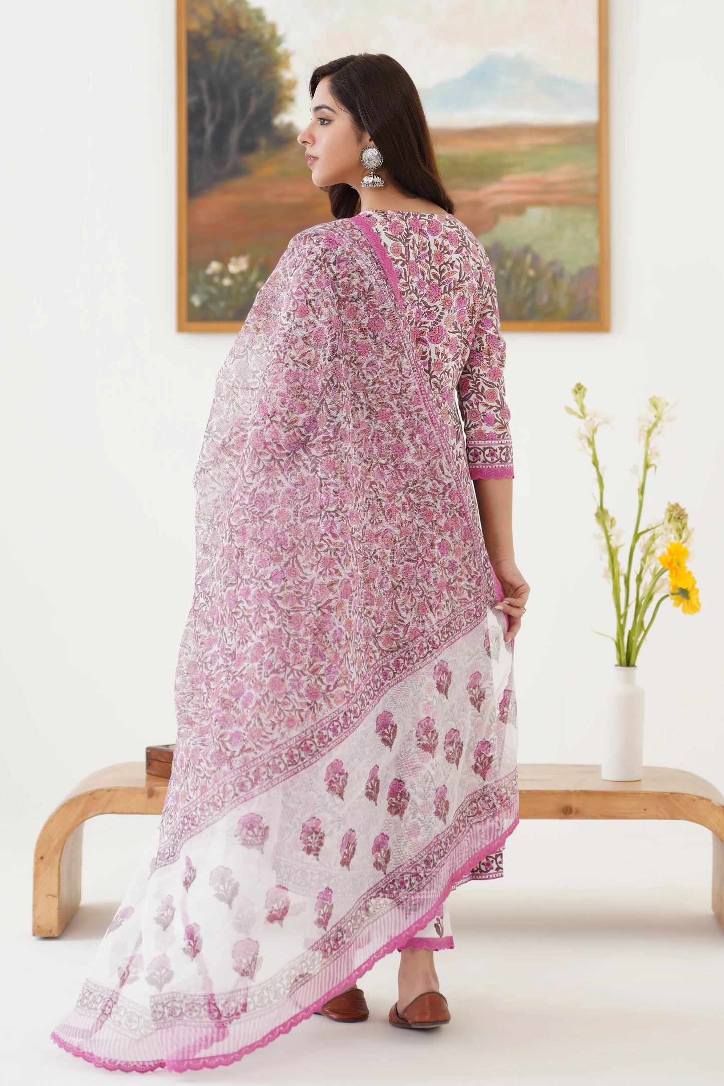 Pink Penelope Anarkali Set of 3