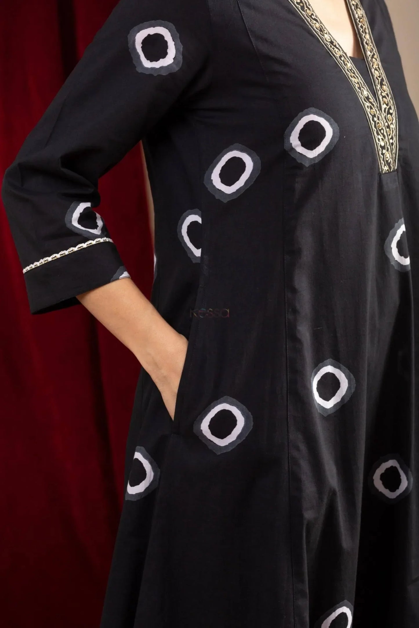 Bonasri Cotton A Line Kurta