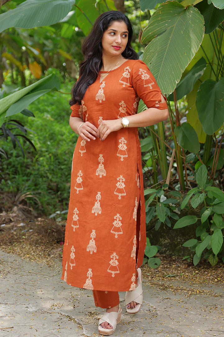 Esha Kurti and Bottom Set