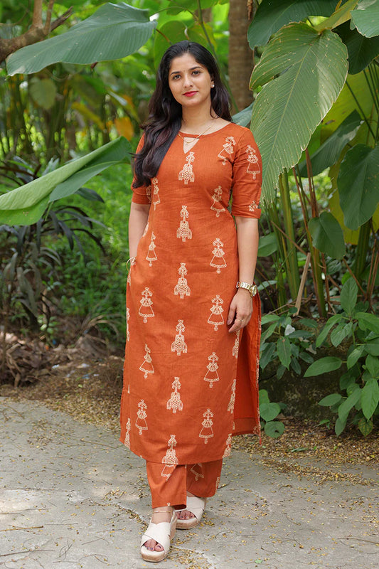 Esha Kurti and Bottom Set